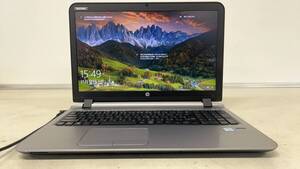 中古ノートパソコン★Windows10★hp Core i3-6100U/@2.30GHz/8GB/HDD 320GB/15インチ以上★