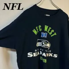 NFL Seahawks シアトルシーホークス Tシャツ 90s ネイビー XL