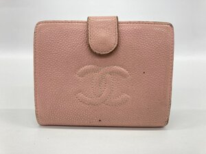 CHANEL シャネル 財布 二つ折り がま口 キャビアスキン 8517243【DAARA027】