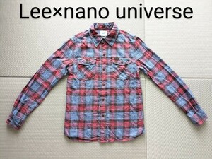 Lee×nano universe シャツ リー ナノユニバース 別注 ナノユニバース チェック柄シャツ