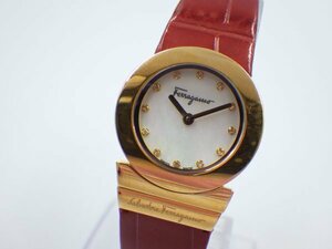 344767【1円スタート】Salvatore Ferragamo フェラガモ 稼動品 WR30M ガンチーニ レディース 時計 クオーツ ケース24mm