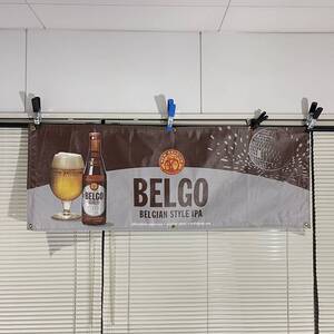 インテリア フラッグ ファットタイア BELGO FAT TIRE E183 ビール バナー 旗 ダイナー ディスプレイ 店舗 アメリカン雑貨 世田谷ベース