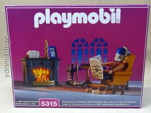 新品1999年 廃番 パープルBOX ヴィクトリアン 5315 『暖炉とおじさん』暖炉点灯 プレイモービル playmobil Geobra Grandfather