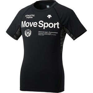 新品【デサント】フィットTシャツ Mサイズ/黒 DMMQJA58 DESCENTE Move Sport MOTION FREE FIT