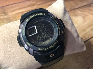 AK335 良好程度 レア デジタル CASIO カシオ G-SHOCK G-7710 3095 2007 ブラックカラー 純正ベルト メンズ 腕時計