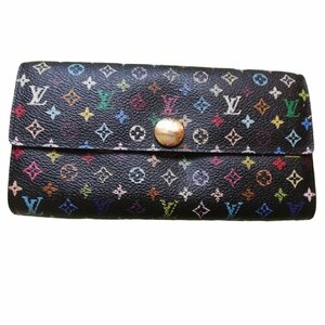 Louis Vuitton LV ルイヴィトン モノグラム 長財布マルチカラー ポルトフォイユ・サラ NM ノワール lv1001463