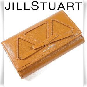 新品1円～★JILL STUART ジル スチュアート 牛革レザー 5連キーケース キーリング ブラウン 茶 りぼん 正規店本物◆S1444◆