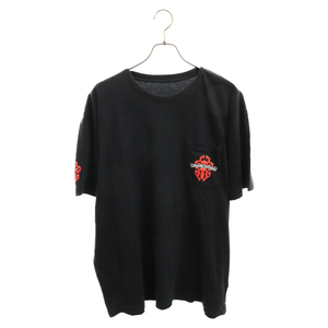 CHROME HEARTS クロムハーツ CH DAGGER TEE ヴァインダガーバックプリント半袖Tシャツ ブラック/レッド