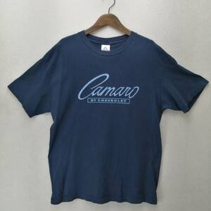 ★メキシコ製★CHEVROLET　CAMARO ビッグロゴ Tシャツ L NAVY