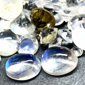 ■白系石おまとめ■u約100ct/20g重量約 ルース 裸石 宝石 ジュエリー jewelry ラブラドライト quartz ムーンストーン スモーキークォーツ