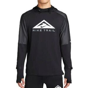 新品 Mサイズ ナイキ　Nike Trail Long Sleeve T-Shirt トレイル　長袖シャツ　パーカー　トレイル　ランニング　薄手　ブラック