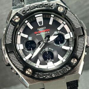 美品 CASIO カシオ G-SHOCK ジーショック G-STEEL ジースチール GST-W330AC-1A 腕時計 タフソーラー 電波ソーラー 多機能 アナデジ メンズ