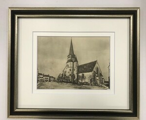 【特価】　≪　　モーリス・ユトリロ　　≫　　コロタイプ版画　　EGLISE　1922　Ⅰ　　1929年　　MAURICE UTRILLO