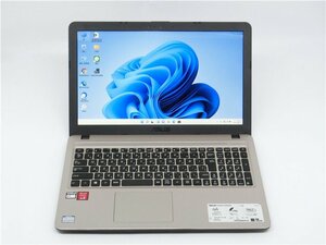 最新Win11Pro/カメラ内蔵/中古/15.6型/ノートPC/新品SSD256/4GB/AMD　E2-6110/ASUS　X540Y　即使用可　HDMI USB3.0　Msoffice2021搭載