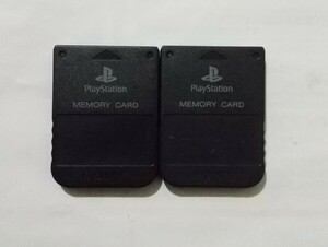 PS1 メモリーカード ブラック 2個セット