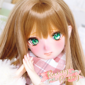 【RAINYBUNNY】再出品 DDH09 セミホワイト肌ヘッド＋天使の瞳アイ＋ウィッグ＋涙＋妖精耳＋ヘアピン 難あり（６点セット）レジン盛り Volks