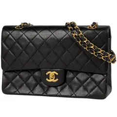 シャネル CHANEL マトラッセ Wフラップ チェーン ショルダーバッグ ココマーク ショルダーバッグ レザー ブラック A01112 レディース 【中古】