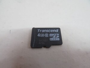 ●●transcend マイクロSDカード 4GB トランセンド メモリーカード SDHC USED 13036②●●！！