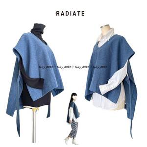 新品【送料無料】定価14000円■スコットクラブ RADIATE ラディエイト■ キャッチーシルエット...♪ポンチョ風レイヤードトップ