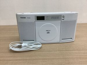 ◯営NI025-A3T60【埼玉発】TOSHIBA 東芝 CDラジオ TY-CDL5 ホワイト 2011年製 音響機器 通信機器 ステレオ 通電ラジオ音出し確認済み