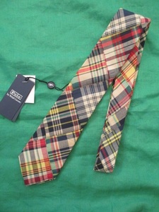 ★【新品・未使用・半額以下】★POLO　RALPH　LAUREN/ポロ　ラルフローレン/Madras Check　Patchwork　Tie/マドラスチェックパッチワーク★