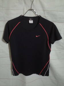 レディース pk855 NIKE ナイキ DRY-FIT ドライフィット 半袖トレーニングシャツ Tシャツ L ブラック 黒