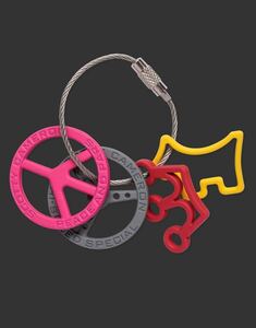 【レア】スコッティキャメロン キーフォブ Mini Cameron Coins - Crown Dog Peace Wheel - Rubberized Metal - Set Of 4