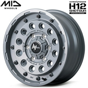 MID NITRO POWER H12 SHOTGUN Tactical Edition 1本価格 セミグロスコンクリート 6.5J-16インチ 6H139.7 インセット+38