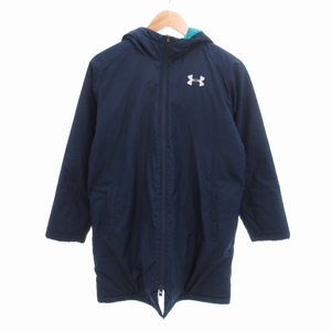 アンダーアーマー UNDER ARMOUR ベンチコート ジャケット ロゴ プリント ジップアップ YXL 160cm 青 ブルー /HO◆ 1220 キッズ