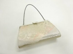 ys6998615; 宗sou 銀糸花唐草模様織出し和装バッグ【リサイクル】【着】