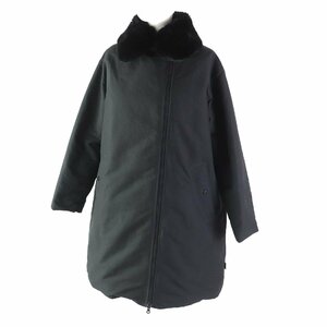 美品◎DUVETICA デュベティカ 定価169400円 23AW POLOMA black fur-ribbit ポロマ ファー付 ダウンコート ブラック 38 正規品 レディース