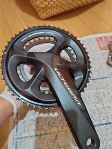 中古　シマノ　傷や汚れあり　 SHIMANO アルテグラ　クランクセット　FC-R8000　 2x11s　パワーメーター　FC-6800　4iiii　