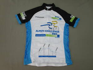 W.24.D.24　CIJ　★送料230円定額☆　サイクリングジャージ　ALPEN CHALLENGE　LEVECO　XL　ホワイト×ブルー×ブラック　USED　☆