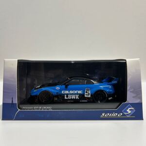 ケース割れ 1円〜 SOLIDO S 1/43 NISSAN GT-R R35 LBWK CALSONIC #5 ソリド 日産 nismo Liberty Walk カルソニック ミニカー モデルカー