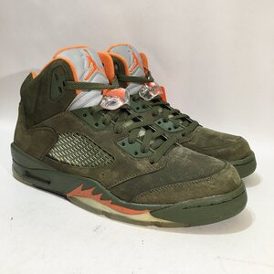 28.5cm AIR JORDAN 5 RETRO LS Olive 314259-381 エア ジョーダン 5 レトロ LS オリーブ メンズ スニーカー 45621 H112864