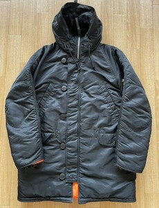 ALPHA INDUSTRIES　アルファ　PARKA EXTREME COLD WEATHER TYPE N-3B　フライトジャケット　ブラック　メンズ　Lサイズ　アメカジ　US古着