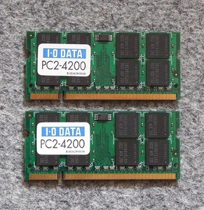 マイクロ製メモリー/DDR2/256MB/CL5/PC2-5300S-555-12 C0 2枚