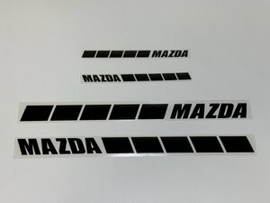 (SID12) MAZDA サイドラインステッカー カッティングステッカー 切り文字 4枚セット（2410）マツダ CX3 CX5 MX30 MAZDA2 ロードスター