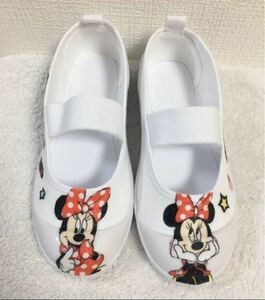 デコパージュ　上履き　ミニー　17cm　ハンドメイド　女の子　上靴　ディズニー　Disney 子供　入園入園