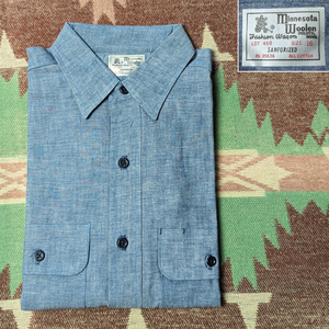 デッドストック 【Minnesota Woolen】 60s Chambray Work Shirt/ 60年代 シャンブレー ワーク シャツ ミネソタ ウーレン ビンテージ 50s70s