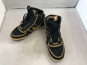 【NIKE】ナイキ　バンダル　ハイ　レディススニーカー　ブラック×ゴールド　ナイロン　24cm　SY02-EZT