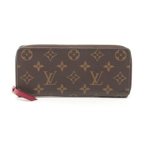 ルイ・ヴィトン ポルトフォイユ クレマンス ブランドオフ LOUIS VUITTON ラウンド長財布 モノグラム 中古 レディース