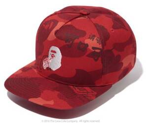 BAPE COCA COLA CAMO SNAP BACK CAP 未使用新品 タグ、袋付き コカコーラ エイプ キャップ