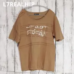 L7REALHIP（エルセブンリアルヒップ)切り替えしロゴプリントTシャツ