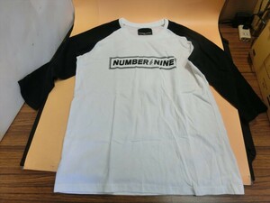 【HW96-68】【送料無料】NUMBER (N)INE ナンバーナイン Tシャツ ホワイト 丸首 長袖/メンズ/Sサイズ/※汚れ有り