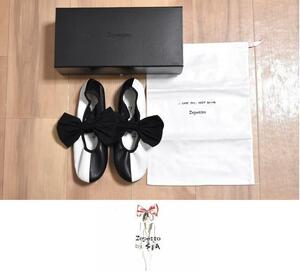 【送料無料】新品 レペット × SIA SOPHIA バレエシューズ 36 定価33000円 repetto ホワイト×ブラック ★