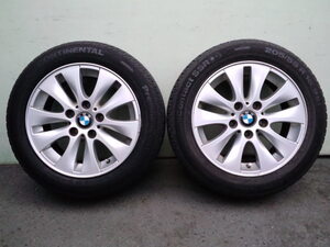 E82 E87 E88 BMW純正アルミ 7J +44 5H120 205/55R16バリ山ランフラットタイヤ CONTINENTAL PREMIUM CONTACT SSR★ RFTコンチネンタル E46 Z