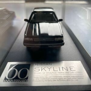 NISSAN SKYLINE SEDAN GT PASSAGE TWINCAM 24V （1985） ブラックトーニングツートン （1/43スケール Hi Story HS172BK）