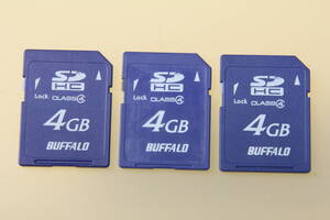 4GB SDHCカード BUFFALO ●3枚セット● 