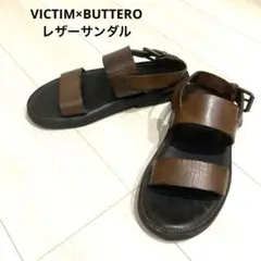 VICTIM×BUTTERO レザーサンダル